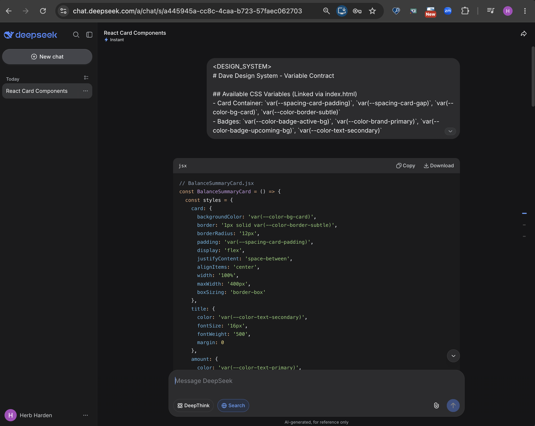 DeepSeek Prompt Generation