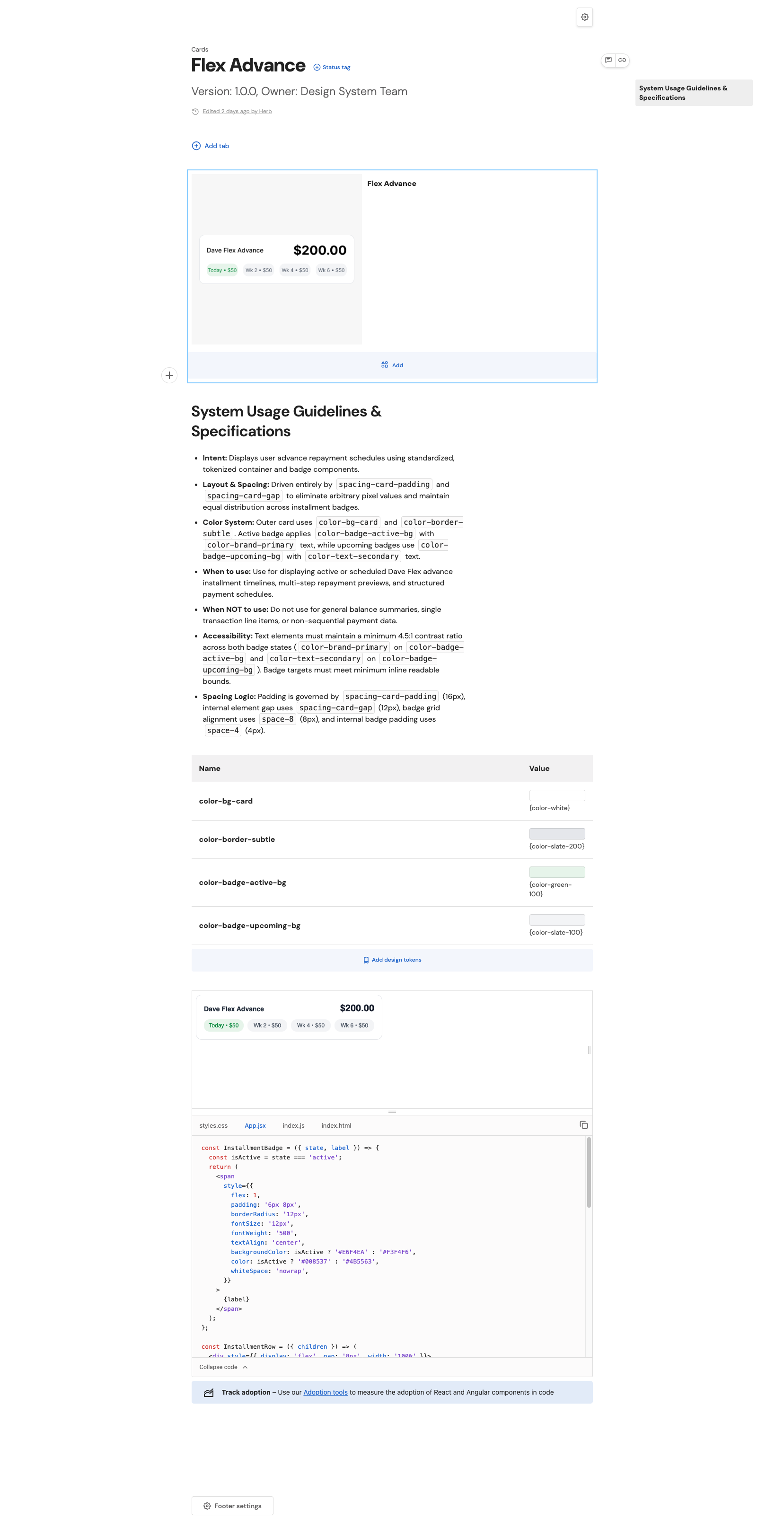 zeroheight Token Specifications
